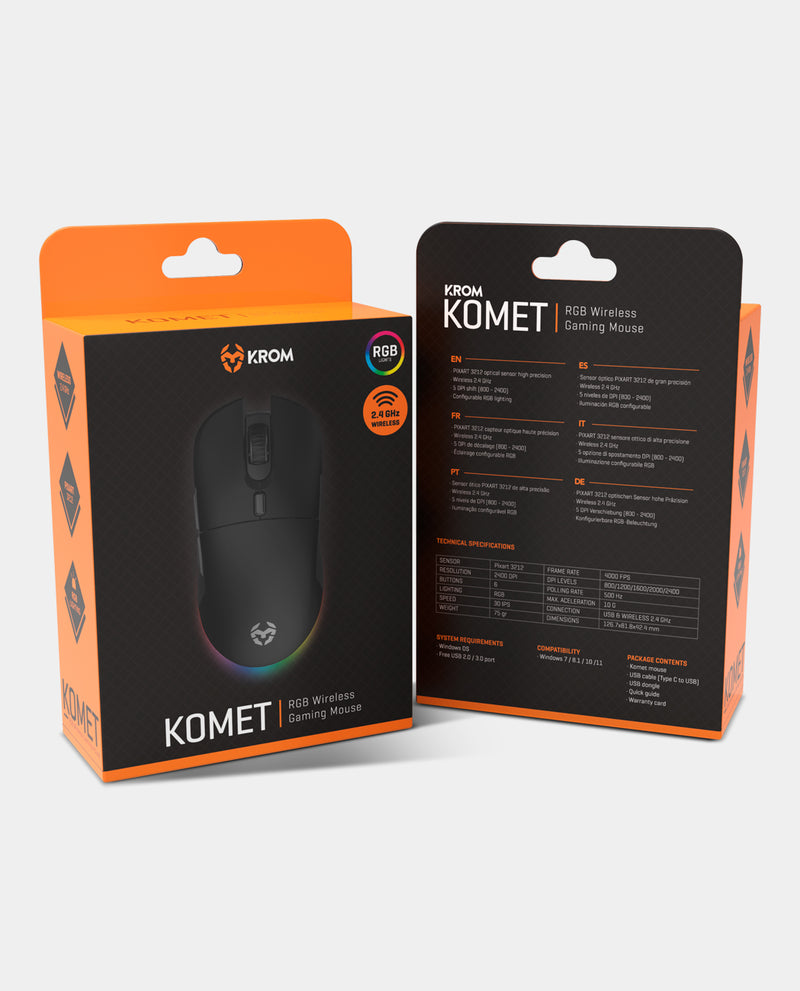 Komet Wireless Optical Mouse – Krom Gaming Store